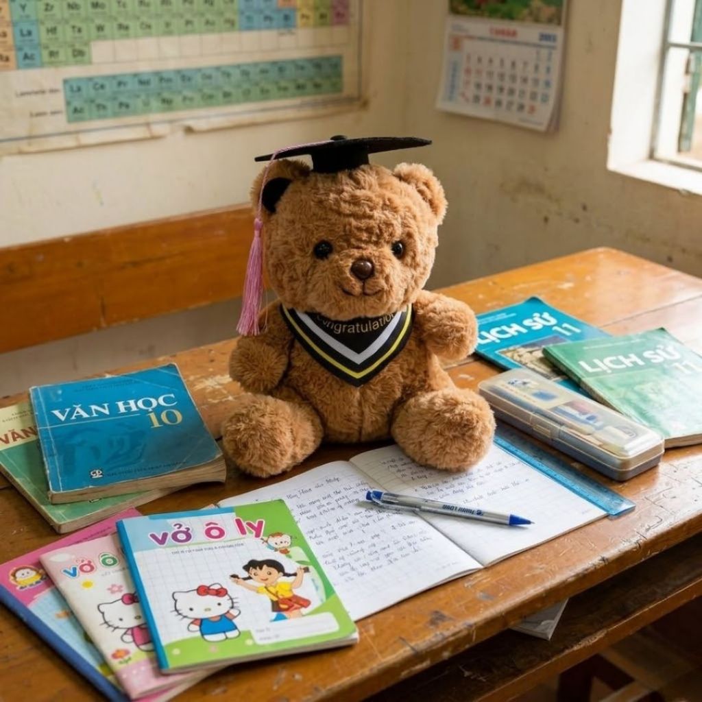 Gấu Bông Tốt Nghiệp Teddy Mặc Trang Phục Cử Nhân Làm Quà Tặng Ra Trường Cho Bạn Bè, Người Thân,Người Yêu
