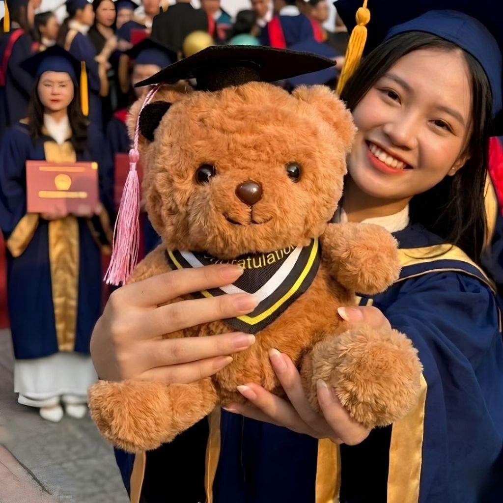 Gấu Bông Tốt Nghiệp Teddy Mặc Trang Phục Cử Nhân Làm Quà Tặng Ra Trường Cho Bạn Bè, Người Thân,Người Yêu