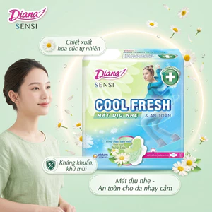 🌸 BVS DIANA SENSI COOL FRESH MÁT DỊU NHẸ (8 MIẾNG) – KHÁNG KHUẨN, DỊU ÊM CHO DA NHẠY CẢM