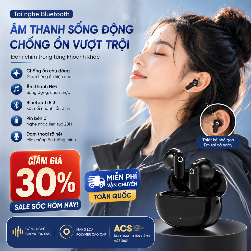 Tai Nghe Bluetooth Tai Nghe Tai Nghe Không Dây Tai Nghe Chụp Tai Tai Nghe Có Dây Cao Cấp HIFI Chống Nước Bán Sỉ