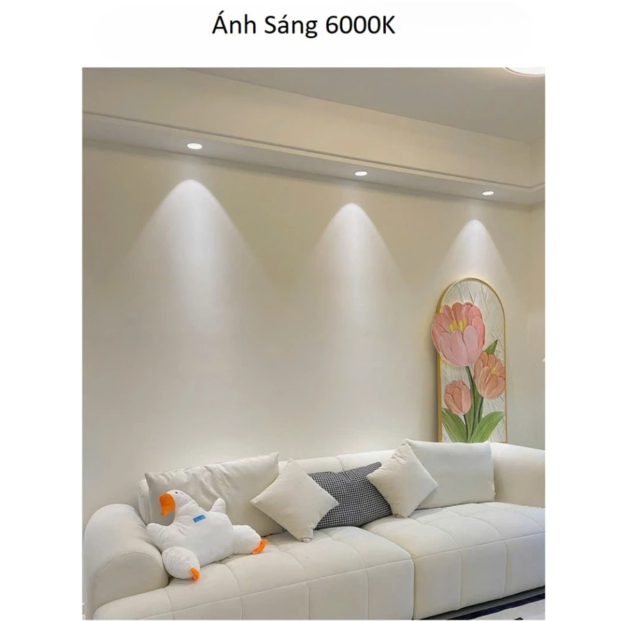 Đèn Led Âm Trần Chống Chói Spotlight 7w 12w xoay góc Chip COB trang trí phòng khách phòng ngủ hành lang lối đi