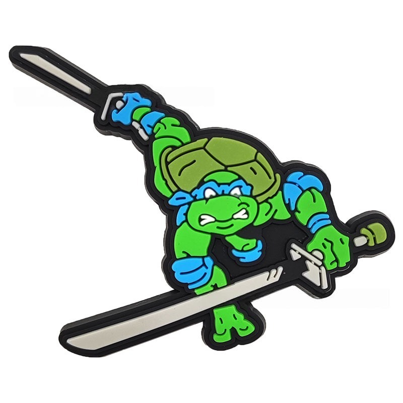 Set charm gắn dép cross NINJA RÙA, Nút gắn sticker dép cross trang trí cham 2D hoạt hình CROSS TREND