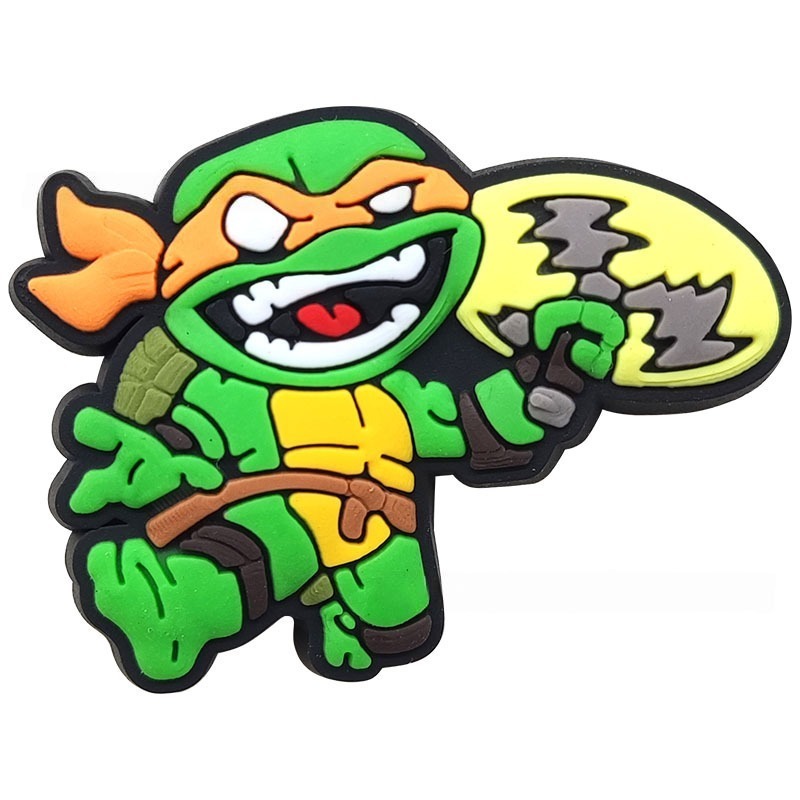 Set charm gắn dép cross NINJA RÙA, Nút gắn sticker dép cross trang trí cham 2D hoạt hình CROSS TREND