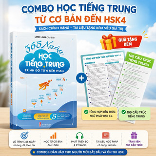 📚 Sách "365 ngày học tiếng Trung" - Lộ trình học chi tiết từng ngày cho người mới học đến HSK 4(có file nghe)