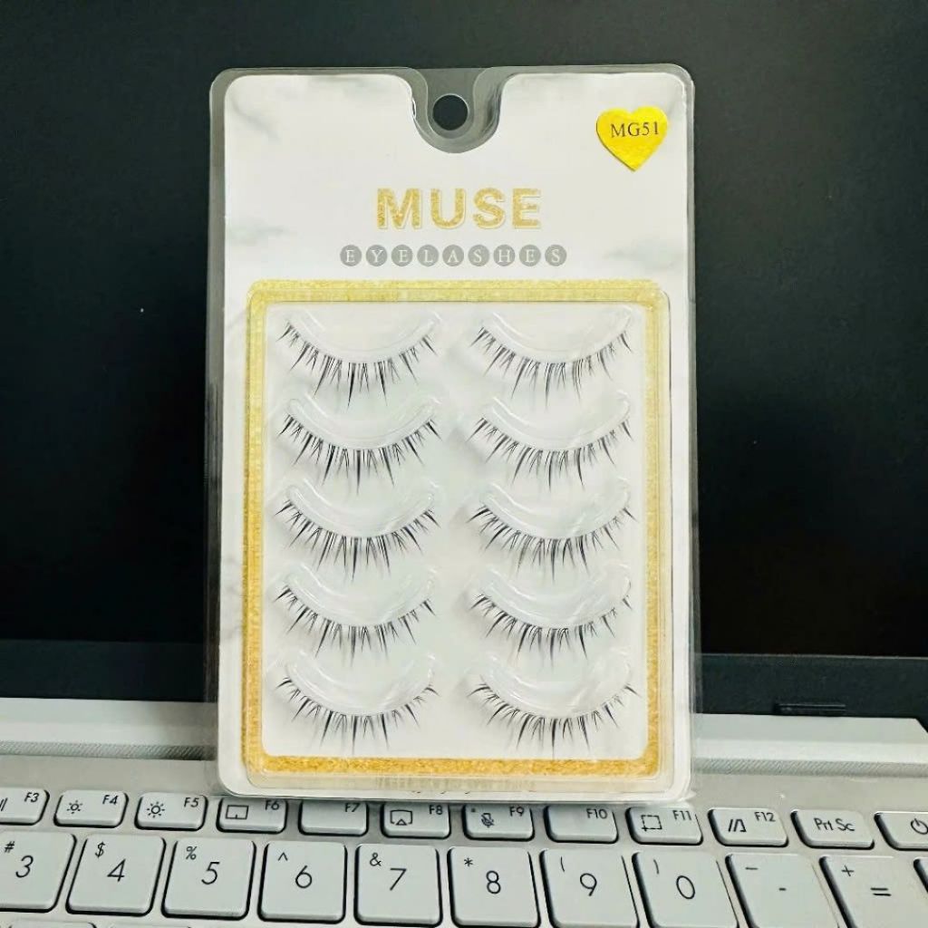 LeeVelvetLashes mi giả muse mg51 Mi Giả Sợi Tự Nhiên, Mềm Nhẹ, Không Lộ Chân Mi