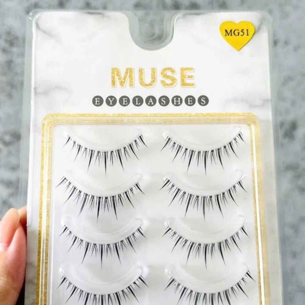 LeeVelvetLashes mi giả muse mg51 Mi Giả Sợi Tự Nhiên, Mềm Nhẹ, Không Lộ Chân Mi