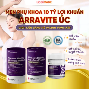 Men Vi Sinh Arravite 10 Tỷ Lợi Khuẩn - Men Phụ Khoa Dạng Viên Uống Giúp Các Vấn Đề Về Ngứa Ngáy Khó Chịu Cho Cơ Thể