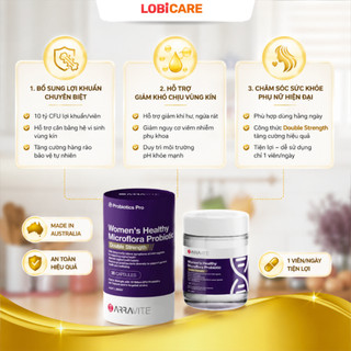 Men Vi Sinh Arravite 10 Tỷ Lợi Khuẩn - Men Phụ Khoa Dạng Viên Uống Giúp Các Vấn Đề Về Ngứa Ngáy Khó Chịu Cho Cơ Thể