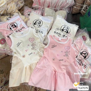 Đầm xoè công chúa sát nách hình in mini - Lựa chọn hoàn hảo cho gái yêu size 9-33kg