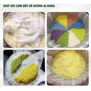 Khăn hấp, khăn vải lưới đồ xôi chống dính, lưới lỗ rất nhỏ may 2 lớp, hấp xôi, có thể tái sử dụng