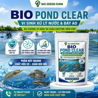 Vi Sinh Đa Dòng Bio Pond Clear 227gram, Xử Lý Nước Và Đáy Ao,Cắt Tảo Độc Phân Hủy Bùn Đáy Ao Nuôi Tôm Cá