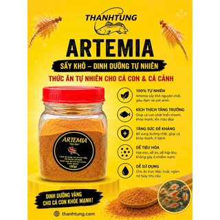 Artemia sấy khô - Trùng huyết sấy khô - cám trộn T5 ĐỘ ĐẠM cao giàu dinh dưỡng cho cá 7 màu , gupy , beta - Cám Cá Store
