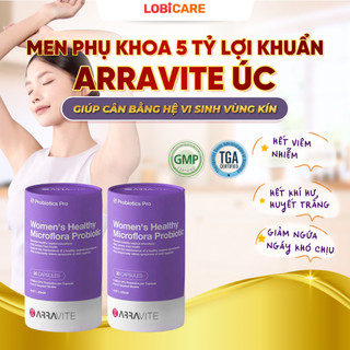Men Vi Sinh 5 Tỷ Lợi Khuẩn Arravite - Men Vi Sinh Dành Cho Nữ, Hỗ Trợ Sức Khỏe Tự Nhiên