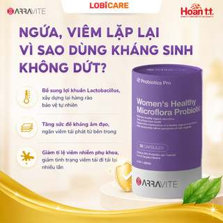 Men Vi Sinh 5 Tỷ Lợi Khuẩn Arravite - Men Vi Sinh Dành Cho Nữ, Hỗ Trợ Sức Khỏe Tự Nhiên