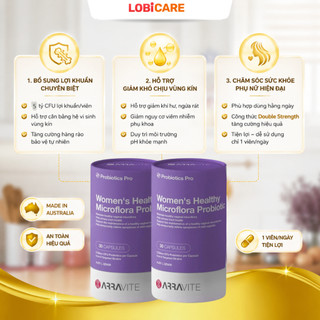 Men Vi Sinh 5 Tỷ Lợi Khuẩn Arravite - Men Vi Sinh Dành Cho Nữ, Hỗ Trợ Sức Khỏe Tự Nhiên