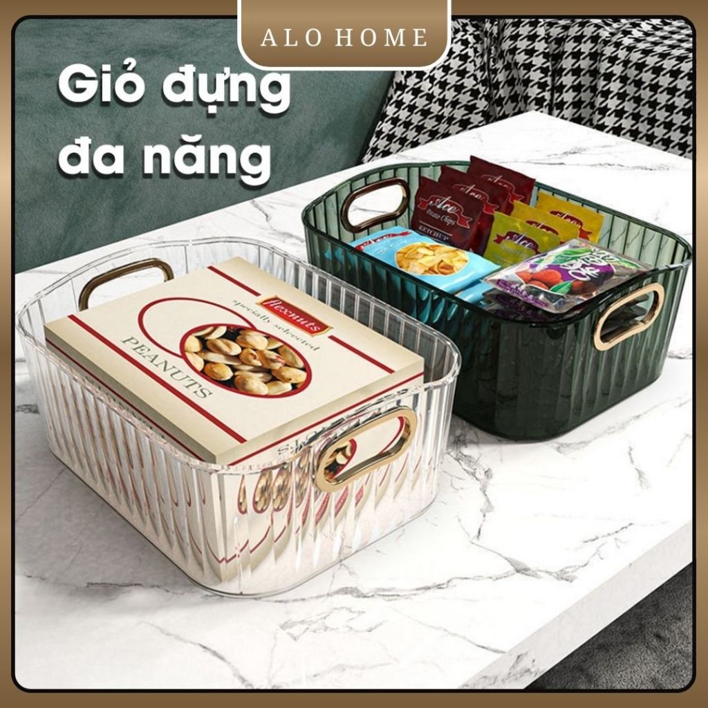 Khay Đựng Đồ Đa Năng ALOHOME – Giỏ Đựng Đồ Tiện Lợi, Khay Nhựa Đựng Mỹ Phẩm Đồ Ăn Vặt Gọn Gàng