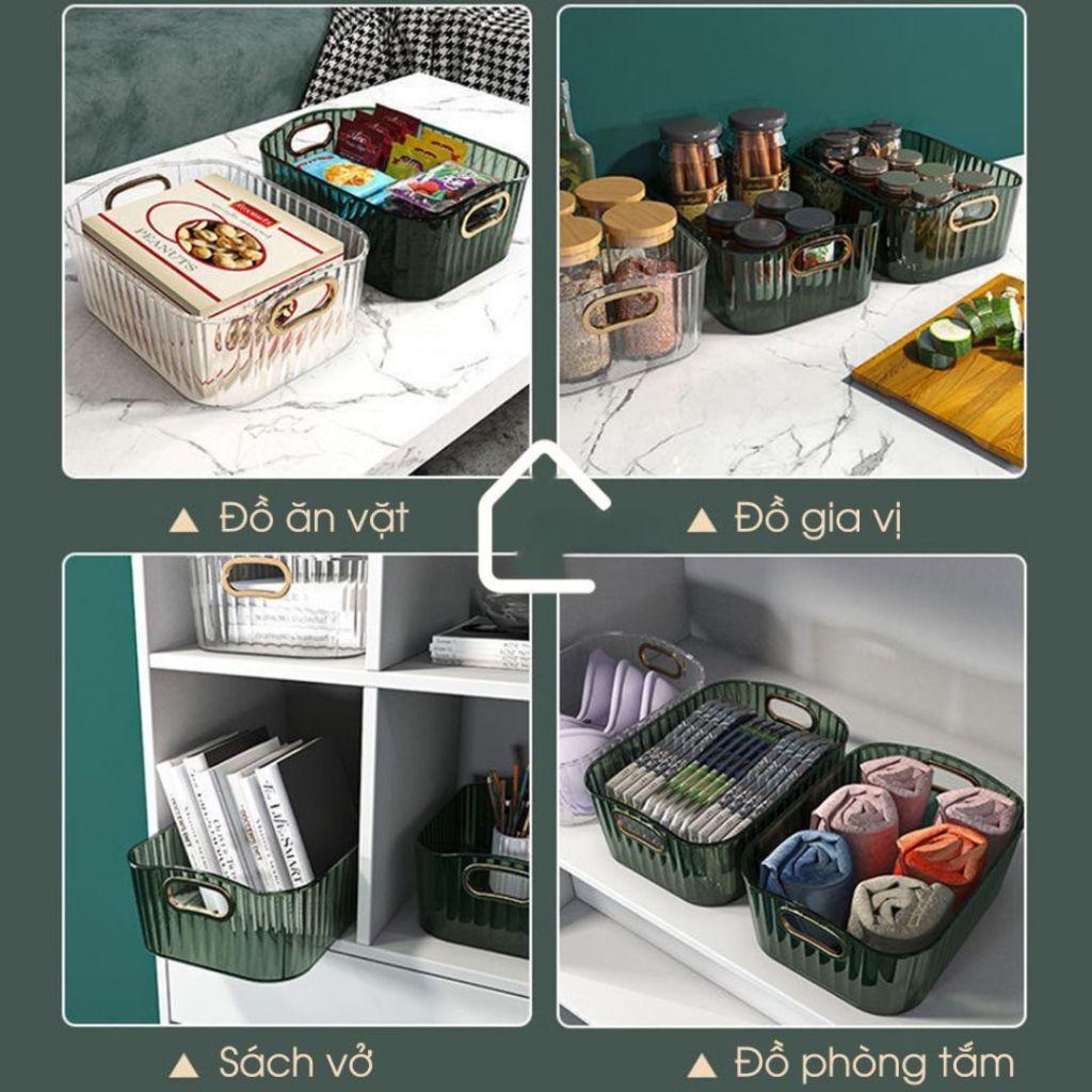 Khay Đựng Đồ Đa Năng ALOHOME – Giỏ Đựng Đồ Tiện Lợi, Khay Nhựa Đựng Mỹ Phẩm Đồ Ăn Vặt Gọn Gàng