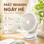 Quạt Mini Đa Năng Pin 5000mAh Có Đèn,TIDY SHOP, Quạt Kẹp Treo Đặt Bàn Gió Mát Dễ Chịu