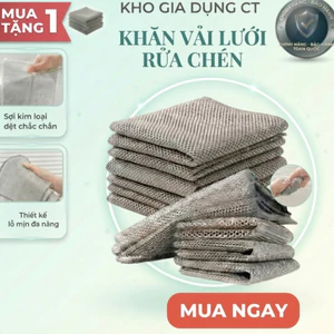 Khăn Lưới Lau Nhà bếp Rửa Bát Kim Loại, Khăn Lưới Dùng Lau Bát Chén Dĩa, Cọ Rửa Xong Nồi, Chống Bám Dầu Hot 2026