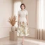Set Bộ Thiết Kế ZEYRA Họa Tiết Hoa Thanh Lịch - Váy Công Sở Nữ Cổ Sơ Mi Chân Váy Dáng Xòe Nhẹ Tôn Vóc Dáng