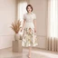 Set Bộ Thiết Kế ZEYRA Họa Tiết Hoa Thanh Lịch - Váy Công Sở Nữ Cổ Sơ Mi Chân Váy Dáng Xòe Nhẹ Tôn Vóc Dáng