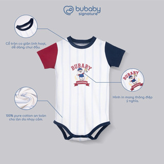 0-9m | Bubaby Body chip ngắn tay cổ tròn Sporty SCT2304SP cao cấp cho bé trai và bé gái chất liệu mềm mại mỏng nhẹ