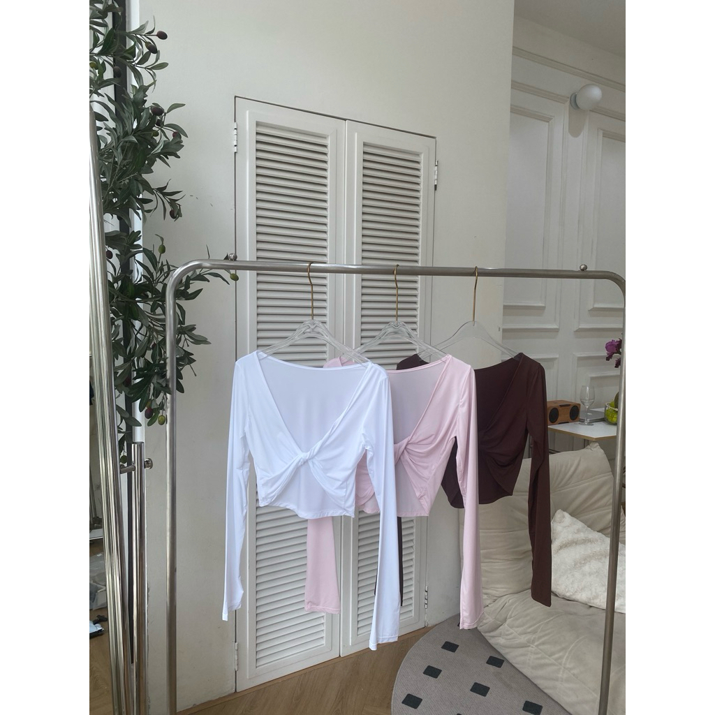 Áo Khoác Wrap Yoga, Pilates FitHer Tay Dài Cloudy Ultra-Light
