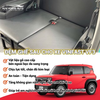 Đệm Ghế Sau Xe VinFast VF3 V3 Biến Hàng Ghế Sau Thành Giường Nằm Tiện Lợi Gập Gọn Thông Minh