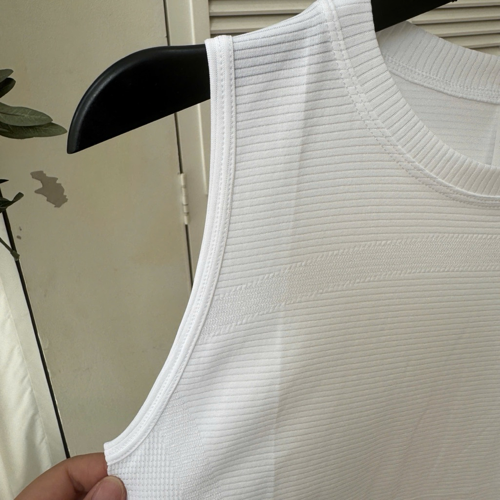 Áo Tank Top Thể Thao Nữ FitHer Dệt Gân Thoáng Khí Tập Pilates Chạy Bộ Đa Năng