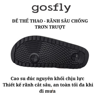 [Mới - Hàng Kĩ] Dép Nam Quai Chữ H GOSFLY Đế Cao Su  Cải Tiến Siêu Nhẹ - Dép Doctor Nam Quai Da Microfiber Nappa Cao Cấp