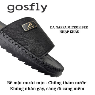 [Mới - Hàng Kĩ] Dép Nam Quai Ngang GOSFLY Vân Gỗ Độc Đáo - Dép Doctor Nam Đế Cao Su Thể Thao Cải Tiến Siêu Nhẹ