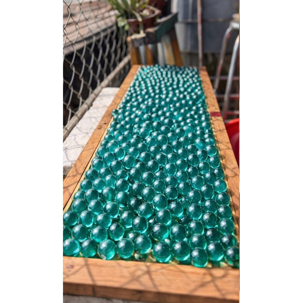 Bi thủy tinh, bi ve 25mm - Màu xanh ngọc | GIÁ RẺ | Từ 2000đ | Combo 20 - 30 viên