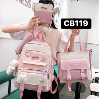 [Sammy] Combo Balo 4 Món Ullzang Phong Cách Hàn Quốc CB119