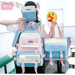 [Sammy] Combo Balo 4 Món Ullzang Phong Cách Hàn Quốc CB119