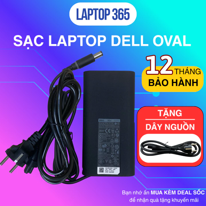 Sạc Laptop Dell Oval Chân Nhỏ/ Chân To - Sạc Dell Type C - Sạc Máy Tính Dell 45W 65W 90W 130W - Cục sạc Laptop Dell