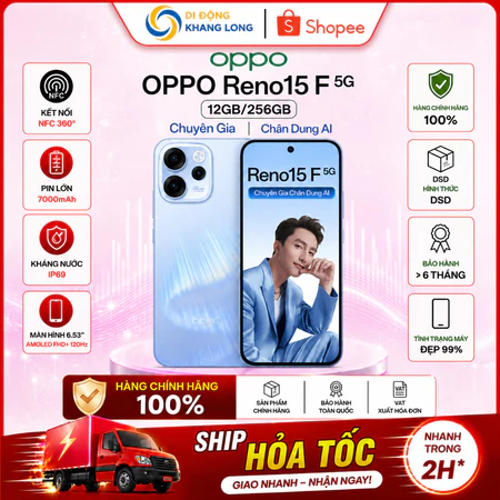 [Máy cũ] Điện Thoại OPPO Reno 15F 5G 12GB/256GB - Mới 99% - Còn Bảo Hành Chính Hãng