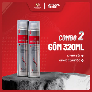 COMBO 2 GÔM XỊT TÓC NATURA VIKA 320ML – GIỮ NẾP TÓC GỌN GÀNG, HỖ TRỢ TẠO KIỂU HẰNG NGÀY CHO NAM