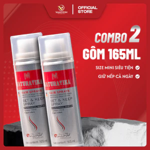 COMBO GÔM XỊT TÓC NATURA VIKA 165ML – GIỮ NẾP TÓC GỌN GÀNG, TIỆN LỢI MANG THEO