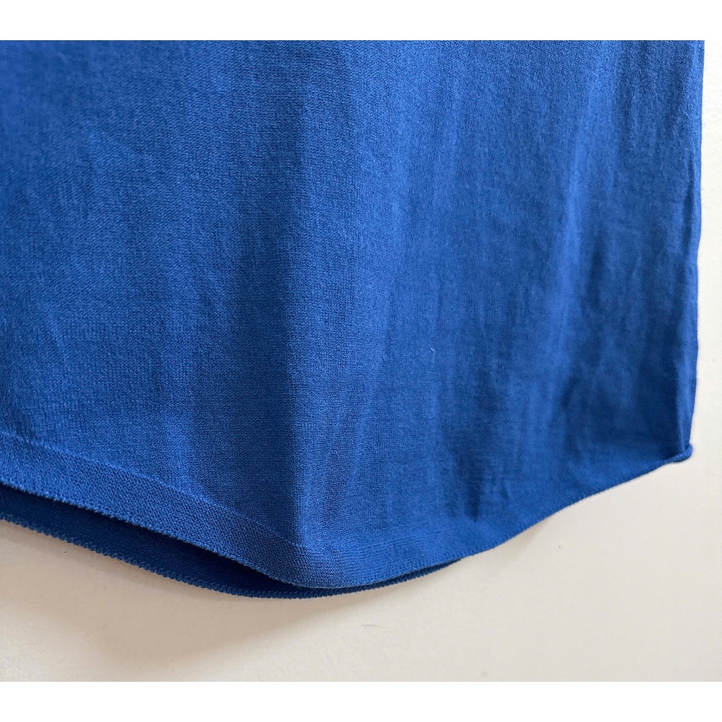 Áo len chỉ màu xanh coban ngắn tay nữ của Hàn Quốc- 2 Hand (Size S-M)
