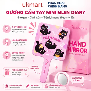 MLEN DIARY Gương cầm tay mini trang điểm hoạt hình dễ thương Dụng cụ làm đẹp cầm tay