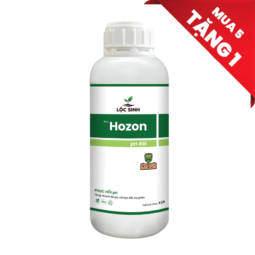 HOZON - Nâng pH, duy trì ổn định ở mức 6.5, cải tạo đất, chai 1L