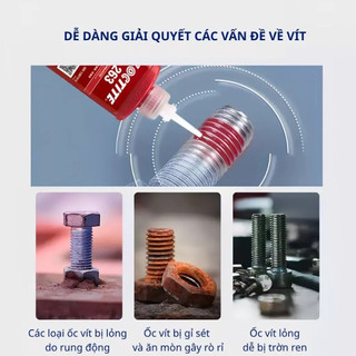 Keo Khóa Ren Kim Loại 243 LOC  TITE Chống Xoay Răng Bu Lông Ốc Vít Siêu Bên Chính Hãng