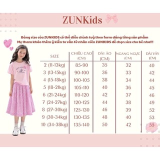 Set Bộ Bé Gái Áo Thun và Chân Váy Tầng Maxi Easy AZB634 – Bộ Váy Thô Kẻ Cotton Hàn Quốc Cute Cao Cấp