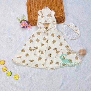 Áo choàng chống nắng cho bé vải xô muslin thoáng khí, có kèm kính chống bụi cho bé từ 0 đến 2 tuổi