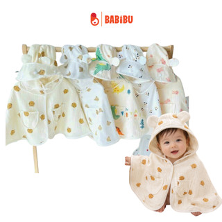 Áo choàng chống nắng cho bé vải xô muslin thoáng khí, có kèm kính chống bụi cho bé từ 0 đến 2 tuổi
