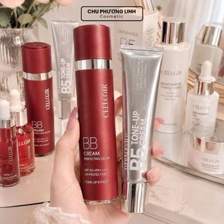Combo Kem Nền BB Cream Cellgigir + Kem Dưỡng DERMAXILIC B5 CB0360 - Nâng tone, Dưỡng Trắng, Bảo Vệ Da Toàn Diện