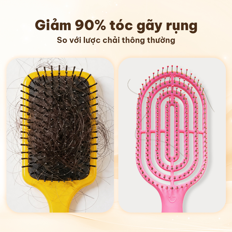 MINISO Lược gỡ rối tóc tạo kiểu tóc phồng, chải tóc massage da đầu