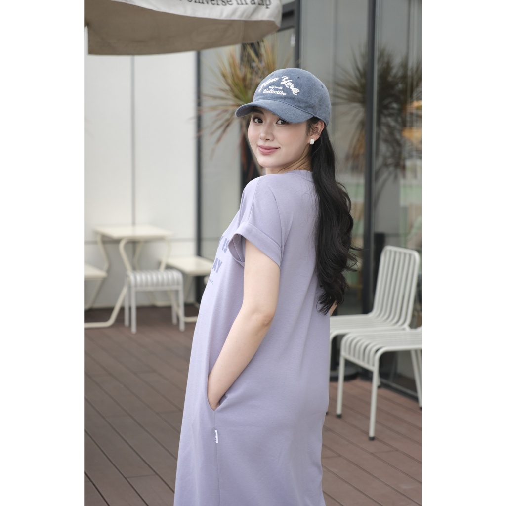 Váy Bầu, Đầm Bầu Dáng Suông MAMA DRESS Chất Liệu Cotton Double Face Dày Dặn, Thấm Hút Mồ Hôi - Lamme