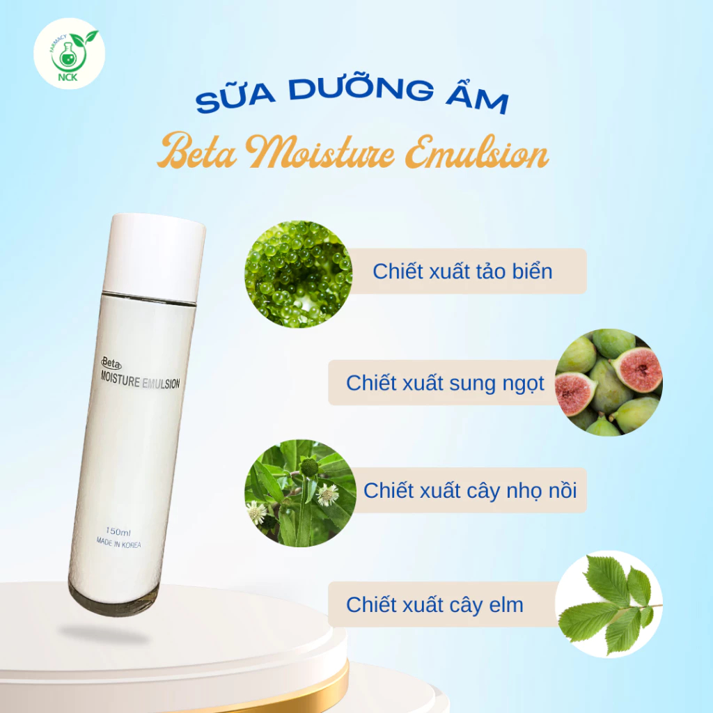 Kem Dưỡng Ẩm Da Mặt BETA MOISTURE Phục Hồi Bóng Da, Kem Dưỡng Trắng Da Mặt Cho Da Nhạy Cảm Da Mụn