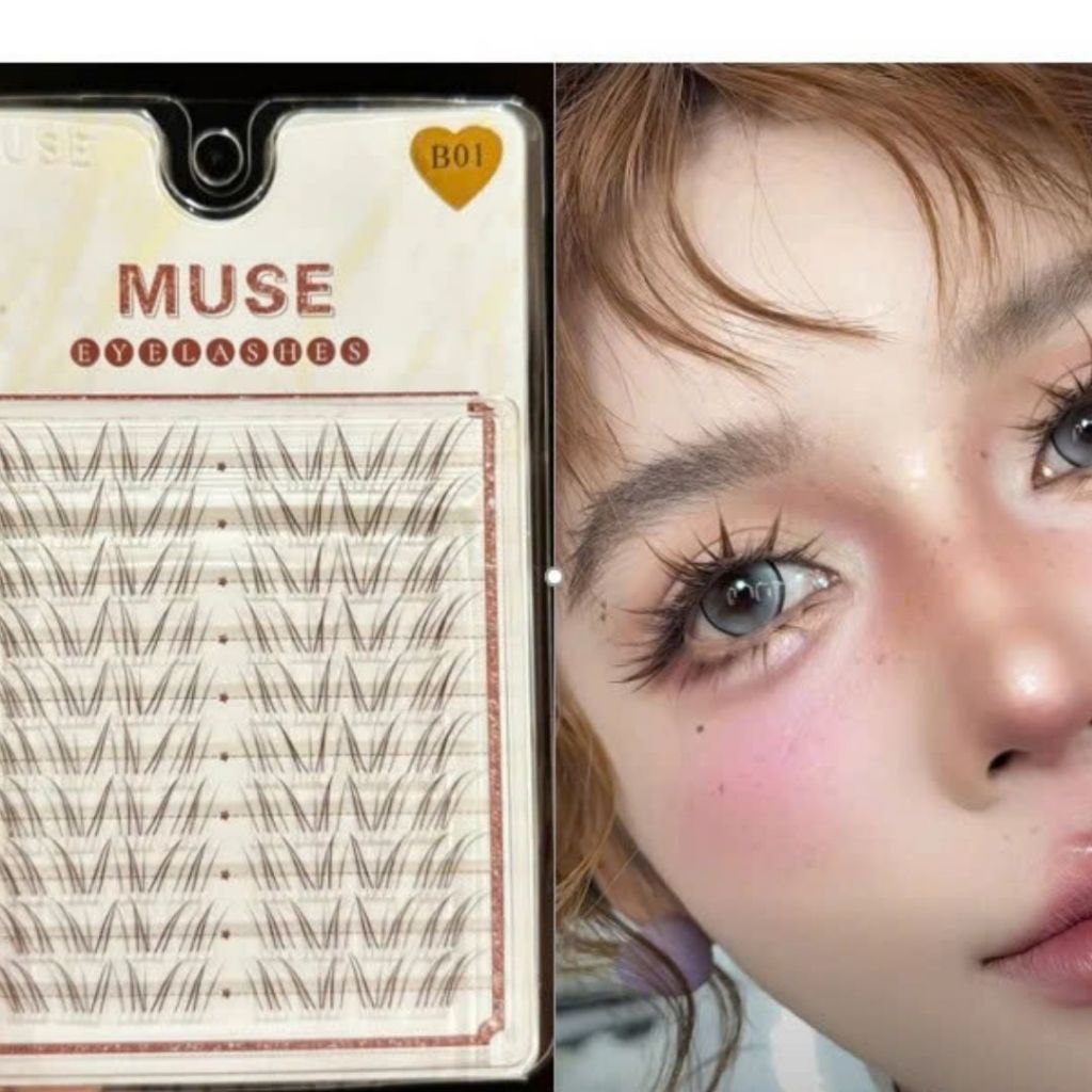 LeeVelvetLashes mi muse mi nâu muse Full mã mi nâu Muse,sợi lông tự nhiên, siêu nhẹ, mềm mại